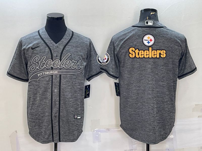 Men Pittsburgh Steelers blank hemp ash 2022 Nike Co branded NFL Jersey->houston astros->MLB Jersey